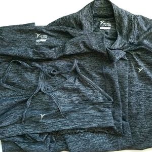 Old Navy Spandex Sport Bra Sweat Pants and Top Set Size XL